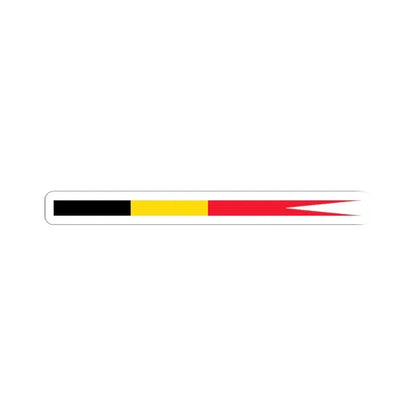 Belgian Navy commissioning pennant (Belgium) STICKER Vinyl Kiss-Cut Decal 3 Inch White - The Sticker Space