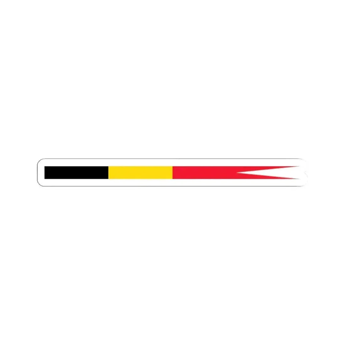 Belgian Navy commissioning pennant (Belgium) STICKER Vinyl Kiss-Cut Decal 4 Inch White - The Sticker Space
