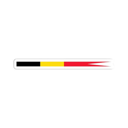 Belgian Navy commissioning pennant (Belgium) STICKER Vinyl Kiss-Cut Decal 4 Inch White - The Sticker Space