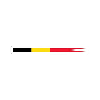 Belgian Navy commissioning pennant (Belgium) STICKER Vinyl Kiss-Cut Decal 6 Inch White - The Sticker Space