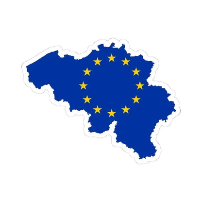 Belgium EU (Belgium) STICKER Vinyl Kiss-Cut Decal 4 Inch White - The Sticker Space