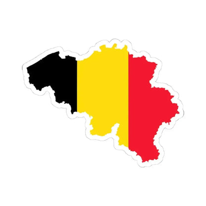 Belgium stub (Belgium) STICKER Vinyl Kiss-Cut Decal 4 Inch White - The Sticker Space
