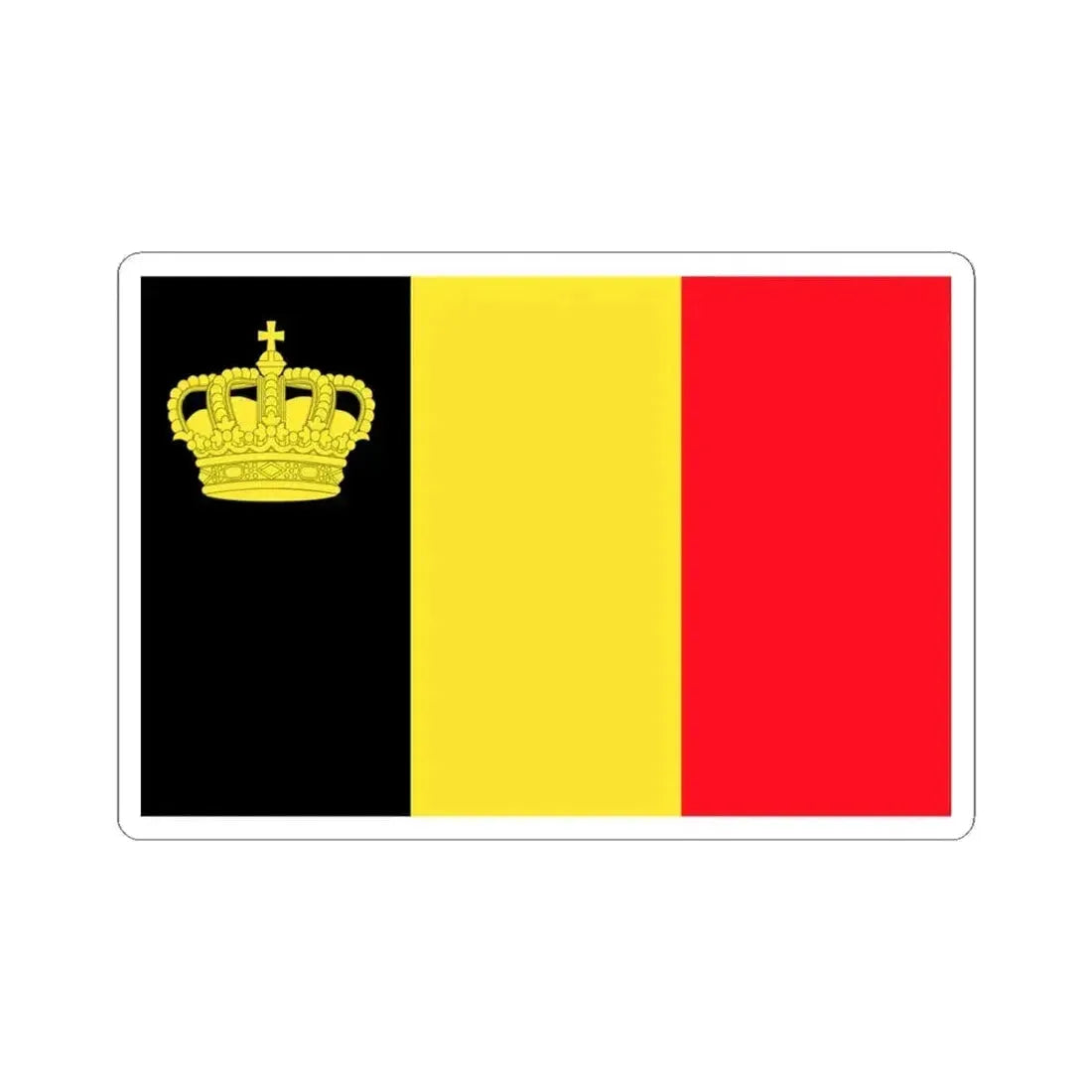 Belgium yacht ensign (Belgium) STICKER Vinyl Kiss-Cut Decal 4 Inch White - The Sticker Space