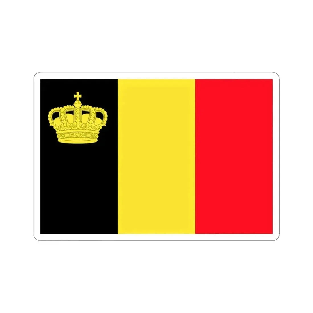 Belgium yacht ensign (Belgium) STICKER Vinyl Kiss-Cut Decal 6 Inch White - The Sticker Space