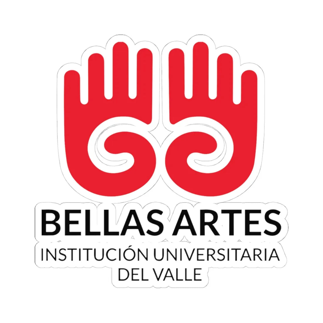 Bellas Artes Cali Logo (Colombia) (Coat of Arms) STICKER Vinyl Kiss-Cut Decal 4 Inch White - The Sticker Space