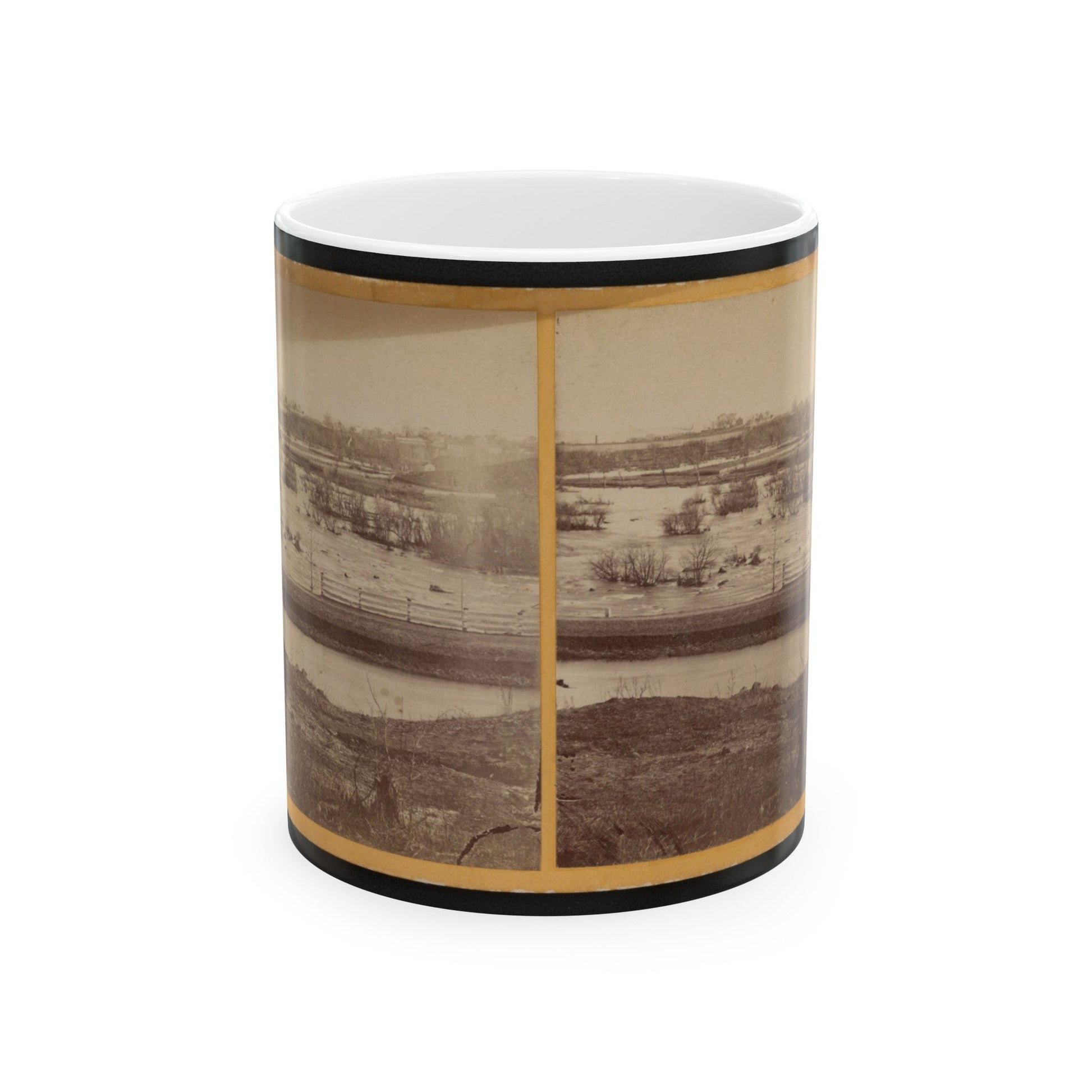 Belle Island, James River (U.S. Civil War) White Coffee Mug-11oz-The Sticker Space