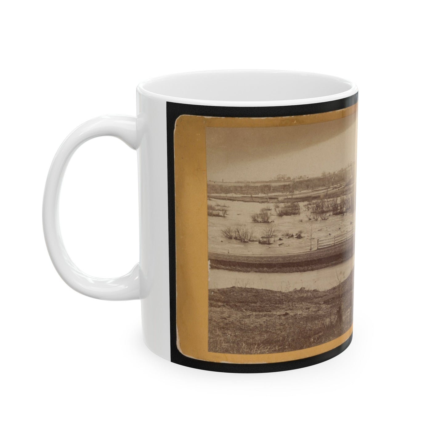 Belle Island, James River (U.S. Civil War) White Coffee Mug-The Sticker Space