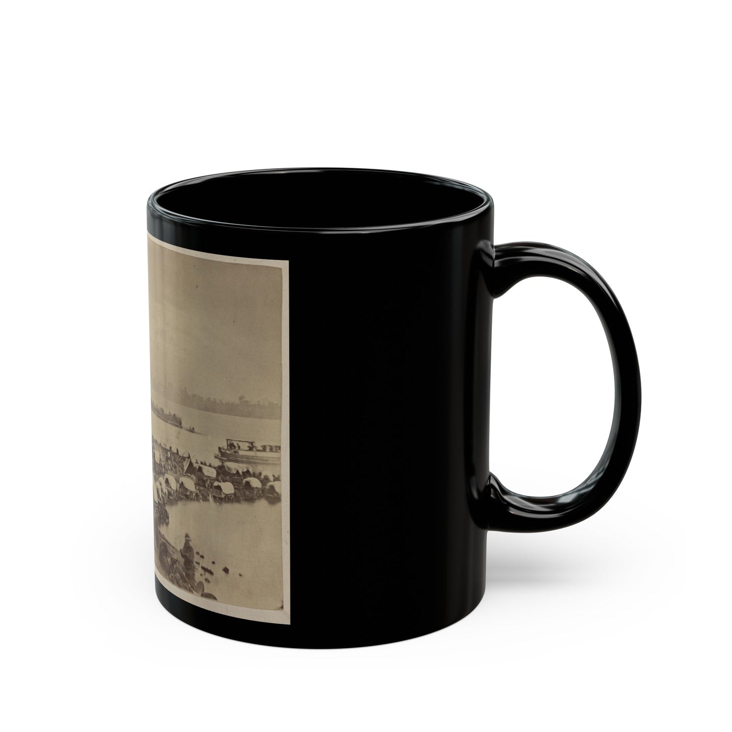 Belle Plain (1) (U.S. Civil War) Black Coffee Mug-The Sticker Space