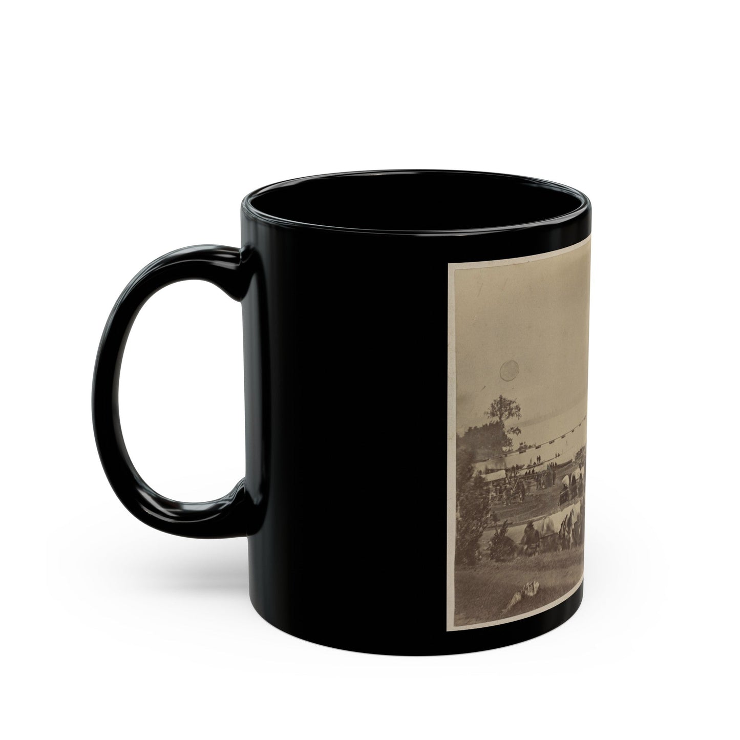 Belle Plain (1) (U.S. Civil War) Black Coffee Mug-The Sticker Space