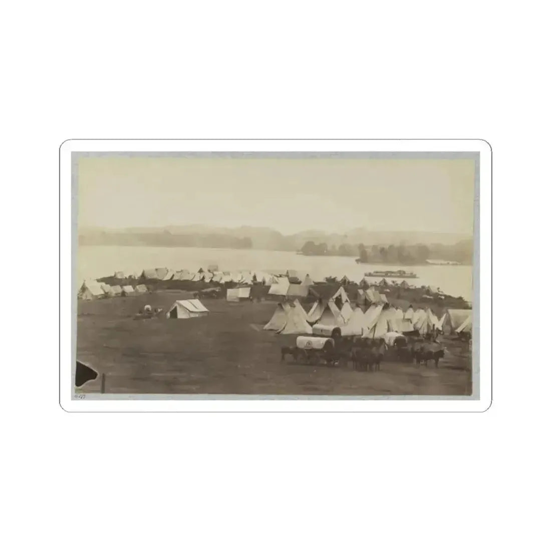 Belle Plain Landing, Va. 001 (U.S. Civil War) STICKER Vinyl Kiss-Cut Decal 2 Inch White - The Sticker Space