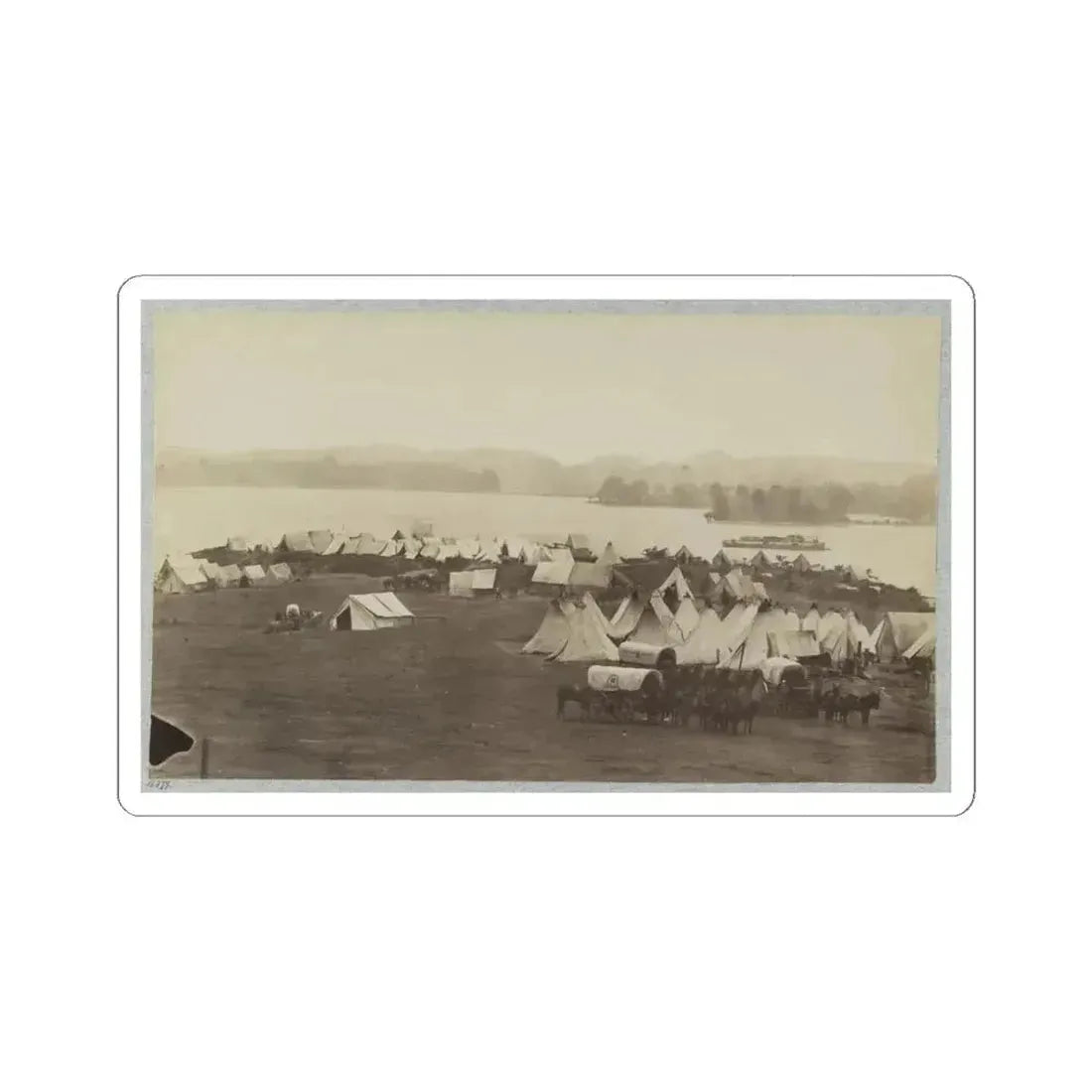 Belle Plain Landing, Va. 001 (U.S. Civil War) STICKER Vinyl Kiss-Cut Decal 4 Inch White - The Sticker Space