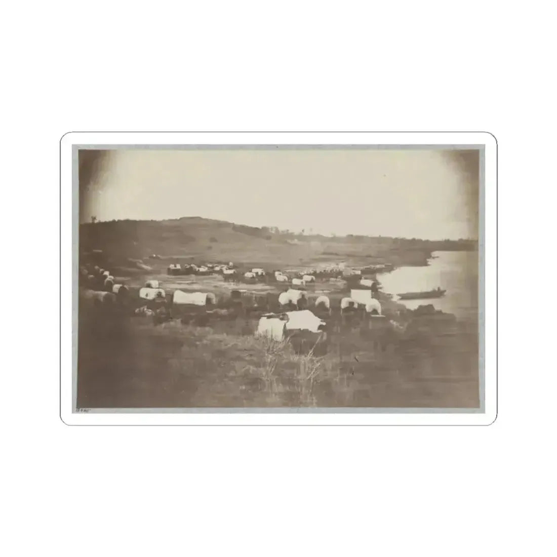 Belle Plain Landing, Va., Confederate Entrenchments on Hill 001 (U.S. Civil War) STICKER Vinyl Kiss-Cut Decal 2 Inch White - The Sticker Space