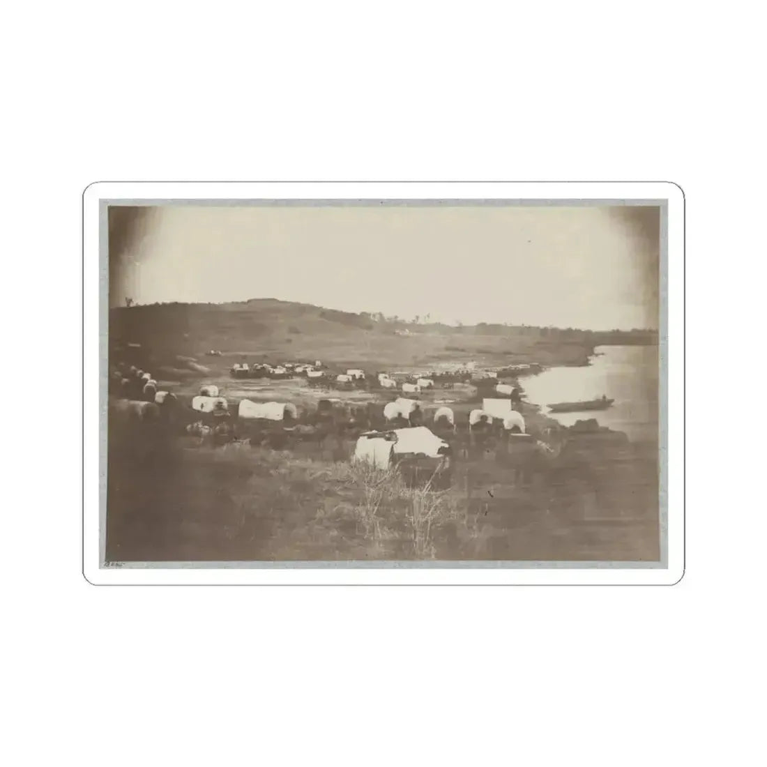 Belle Plain Landing, Va., Confederate Entrenchments on Hill 001 (U.S. Civil War) STICKER Vinyl Kiss-Cut Decal 3 Inch White - The Sticker Space