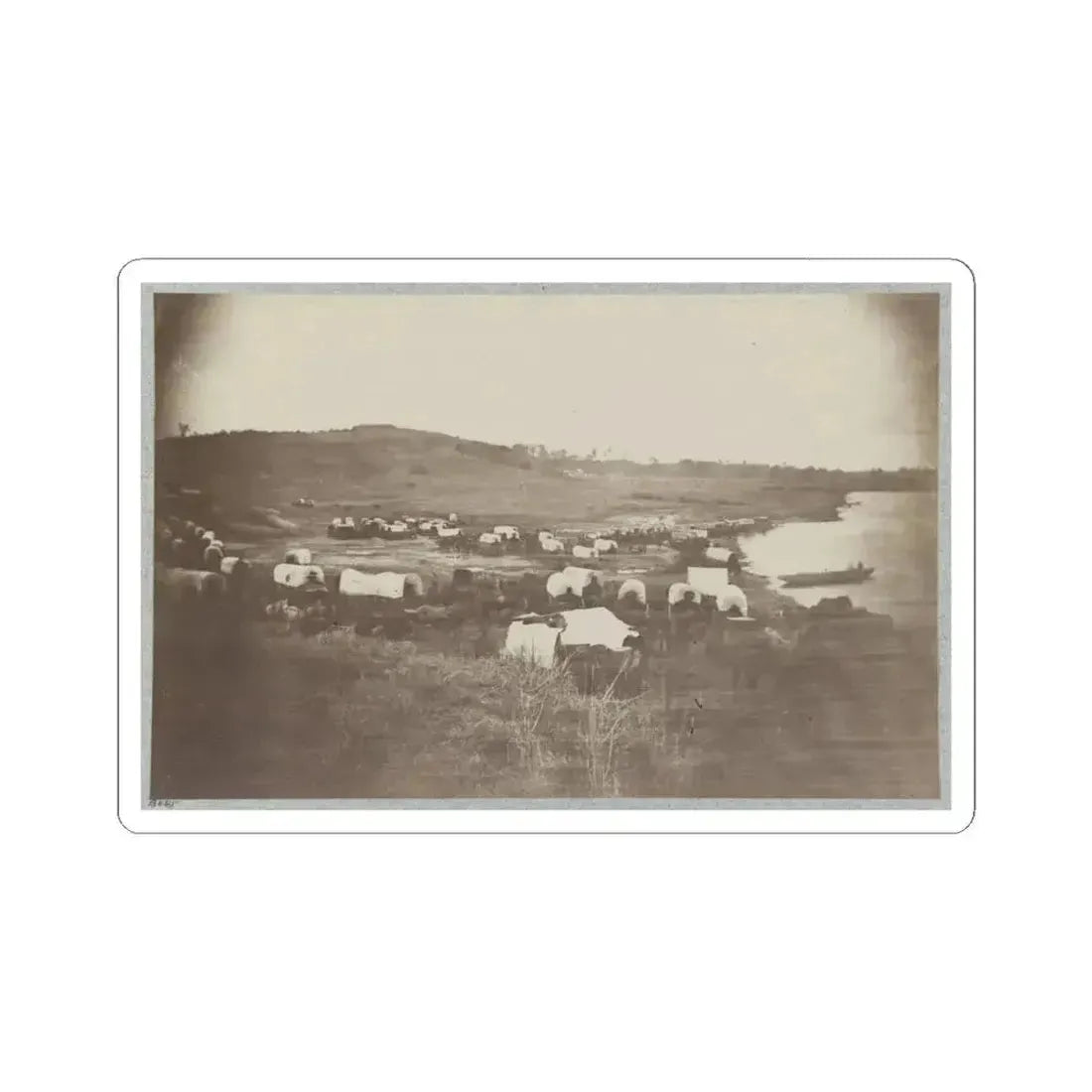 Belle Plain Landing, Va., Confederate Entrenchments on Hill 001 (U.S. Civil War) STICKER Vinyl Kiss-Cut Decal 4 Inch White - The Sticker Space