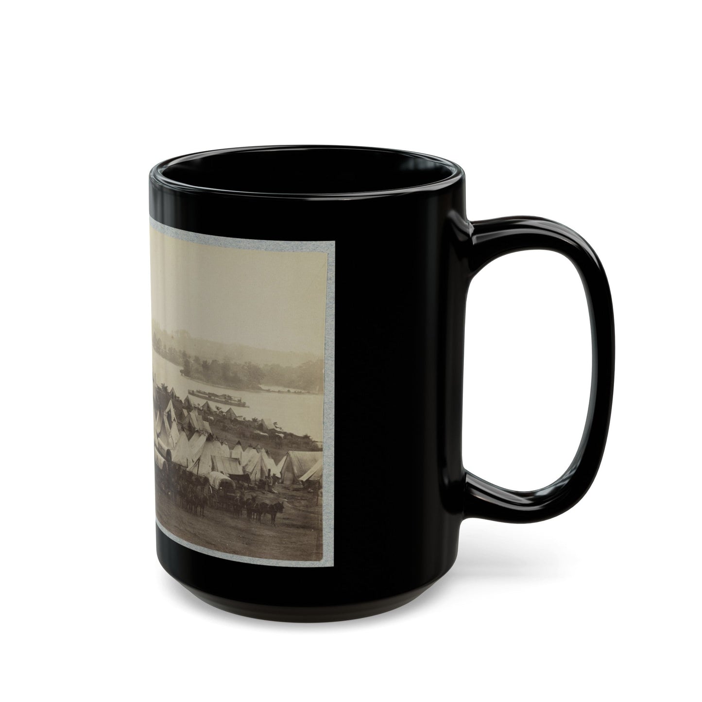 Belle Plain Landing, Va. 001 (U.S. Civil War) Black Coffee Mug-The Sticker Space