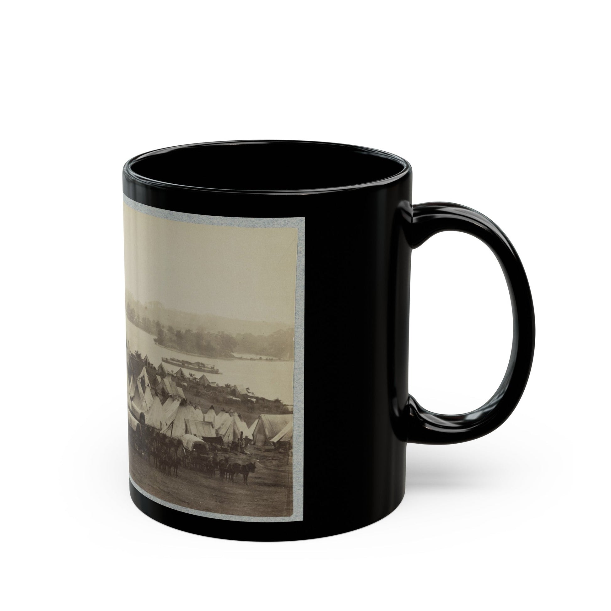 Belle Plain Landing, Va. 001 (U.S. Civil War) Black Coffee Mug-The Sticker Space