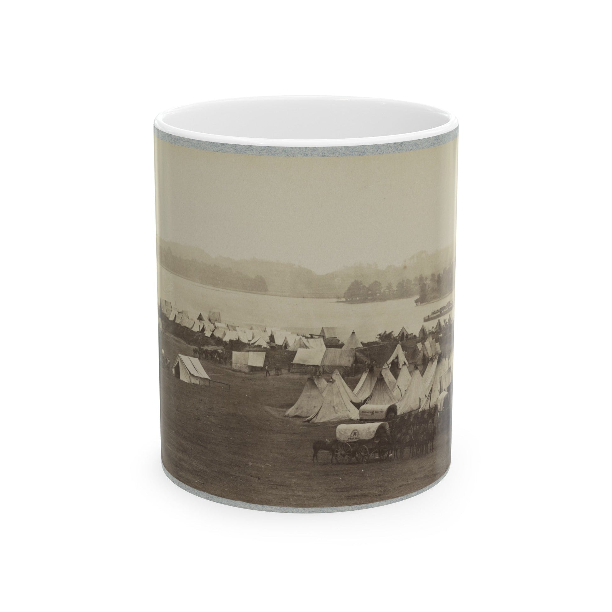 Belle Plain Landing, Va. 001 (U.S. Civil War) White Coffee Mug-11oz-The Sticker Space