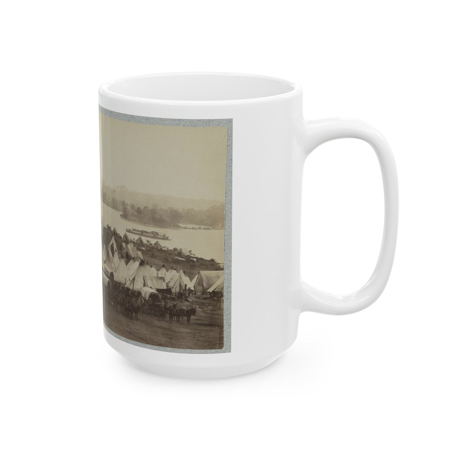 Belle Plain Landing, Va. 001 (U.S. Civil War) White Coffee Mug-The Sticker Space