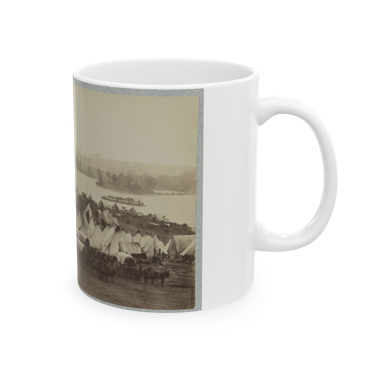 Belle Plain Landing, Va. 001 (U.S. Civil War) White Coffee Mug-The Sticker Space