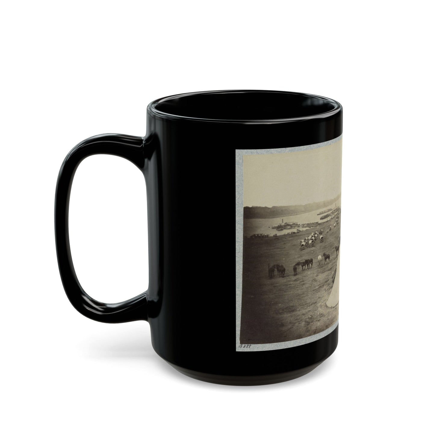 Belle Plain Landing, Va. 002 (U.S. Civil War) Black Coffee Mug-The Sticker Space