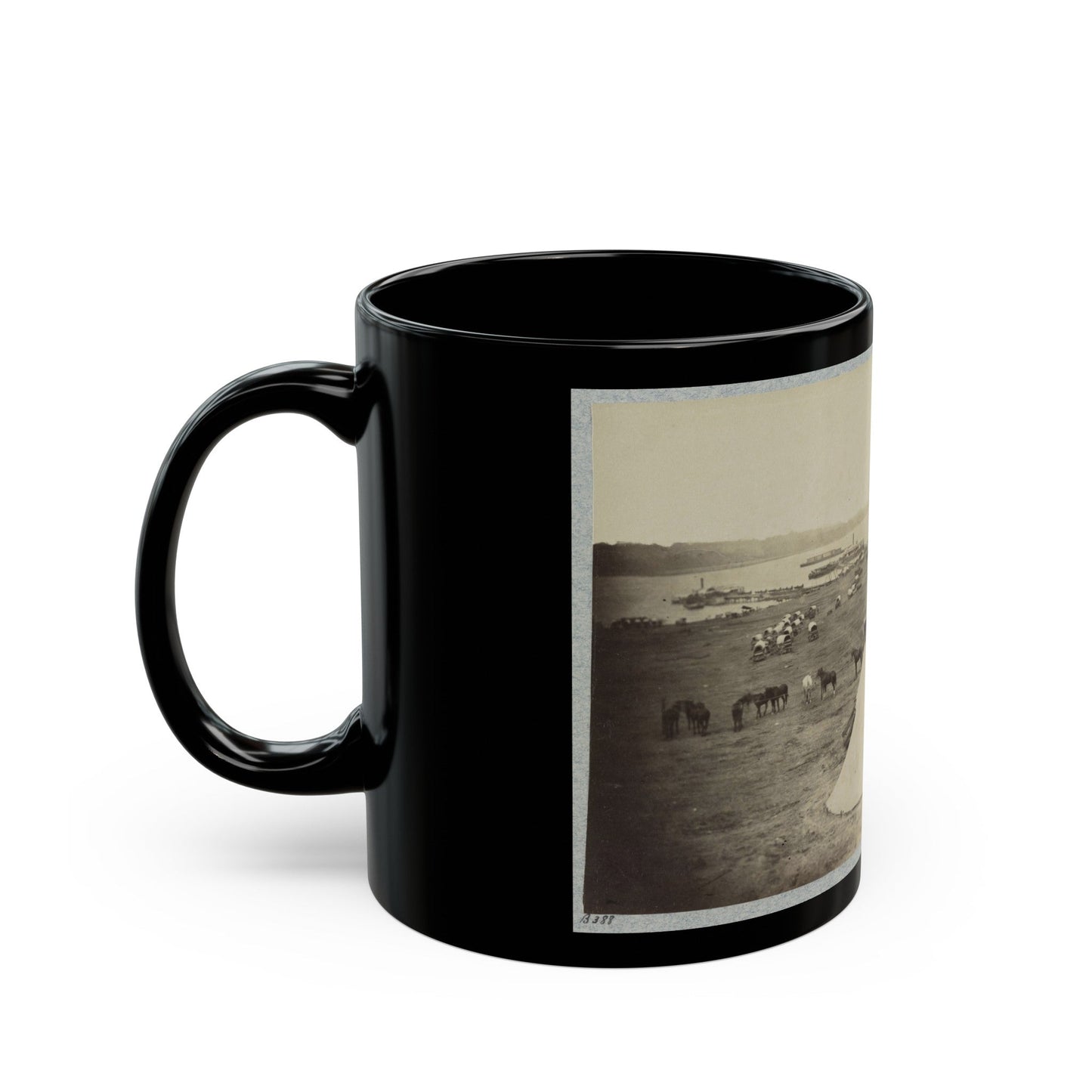 Belle Plain Landing, Va. 002 (U.S. Civil War) Black Coffee Mug-The Sticker Space