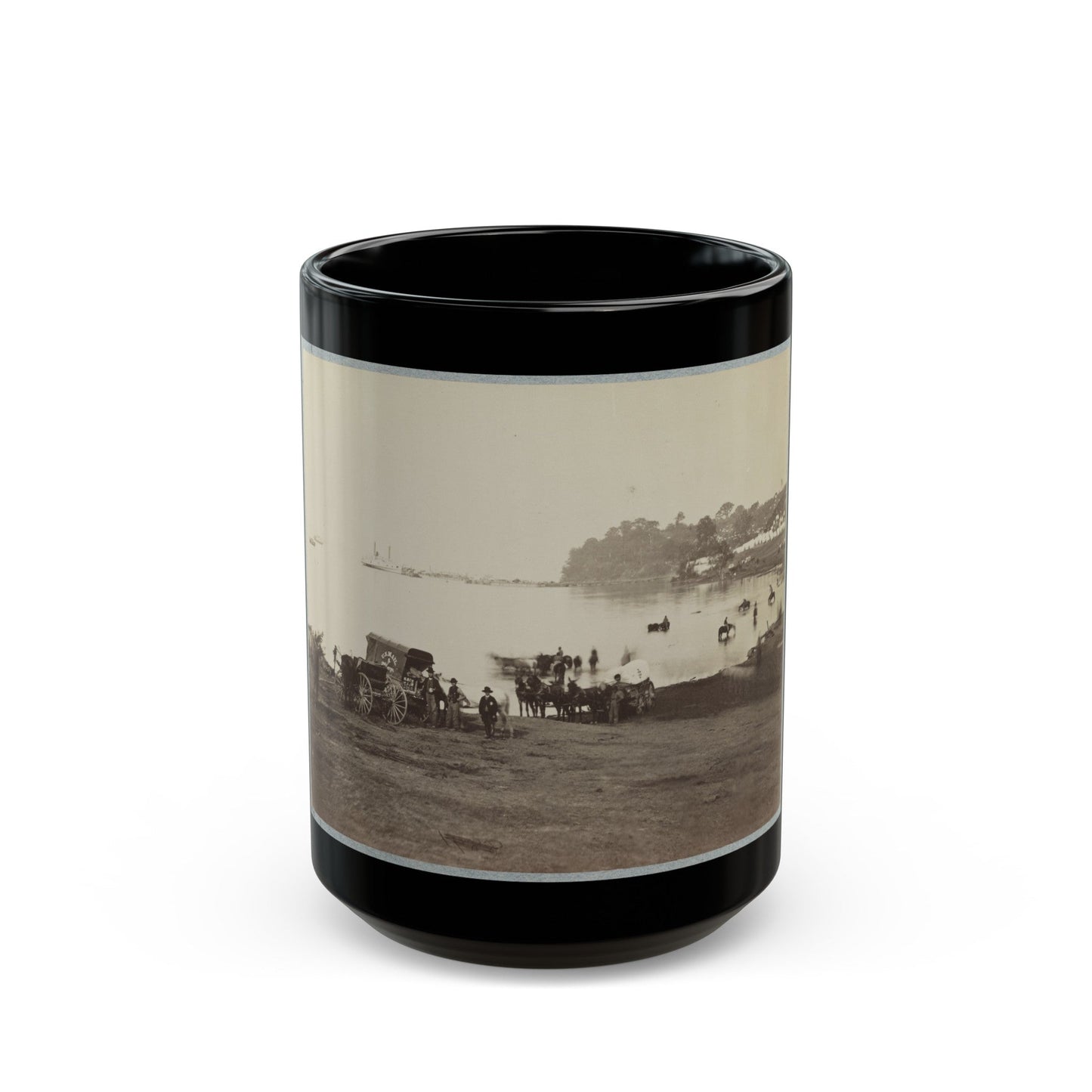 Belle Plain Landing, Va. 003 (U.S. Civil War) Black Coffee Mug-15oz-The Sticker Space