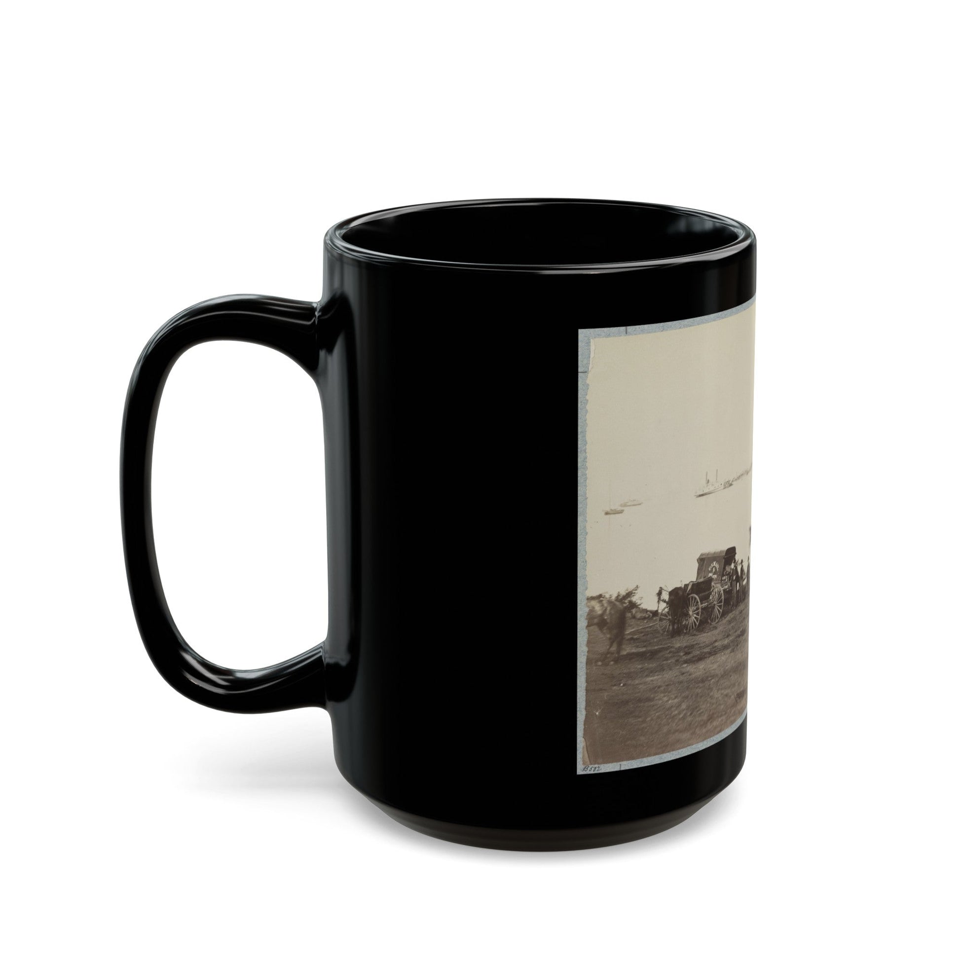 Belle Plain Landing, Va. 003 (U.S. Civil War) Black Coffee Mug-The Sticker Space