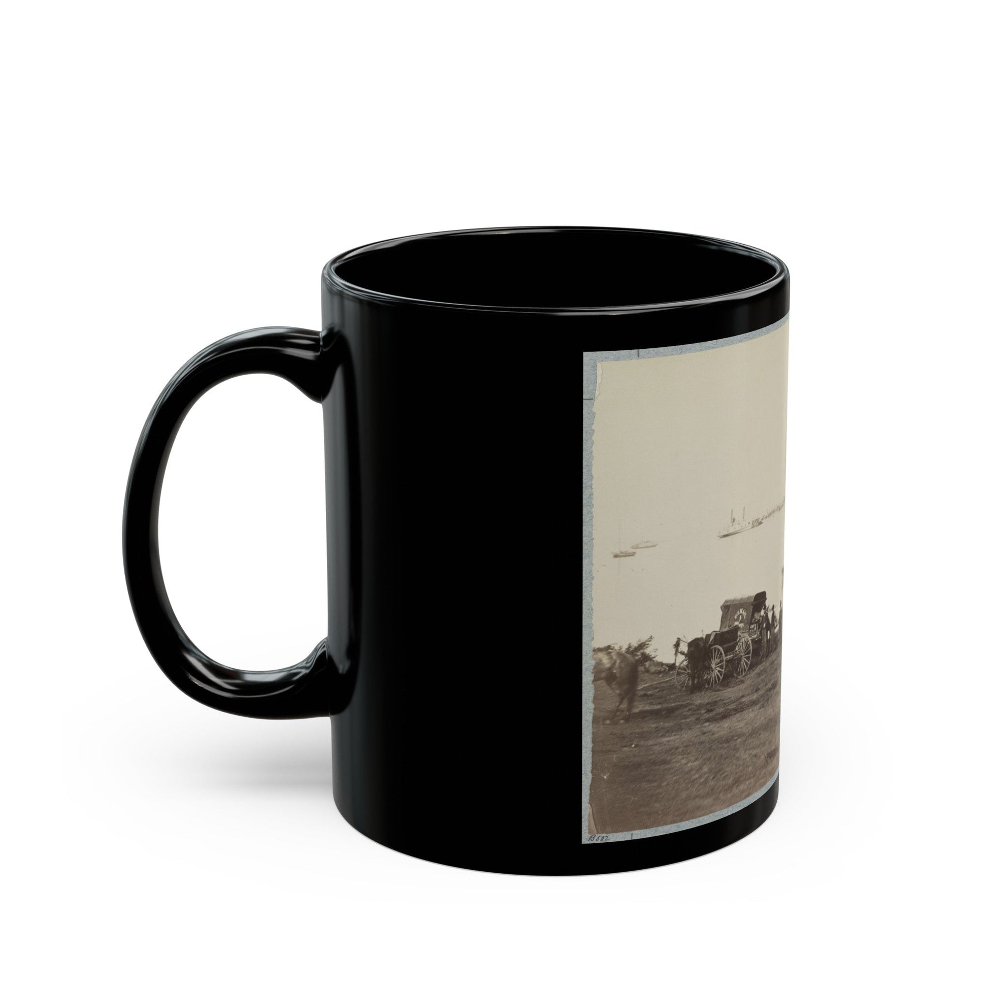 Belle Plain Landing, Va. 003 (U.S. Civil War) Black Coffee Mug-The Sticker Space