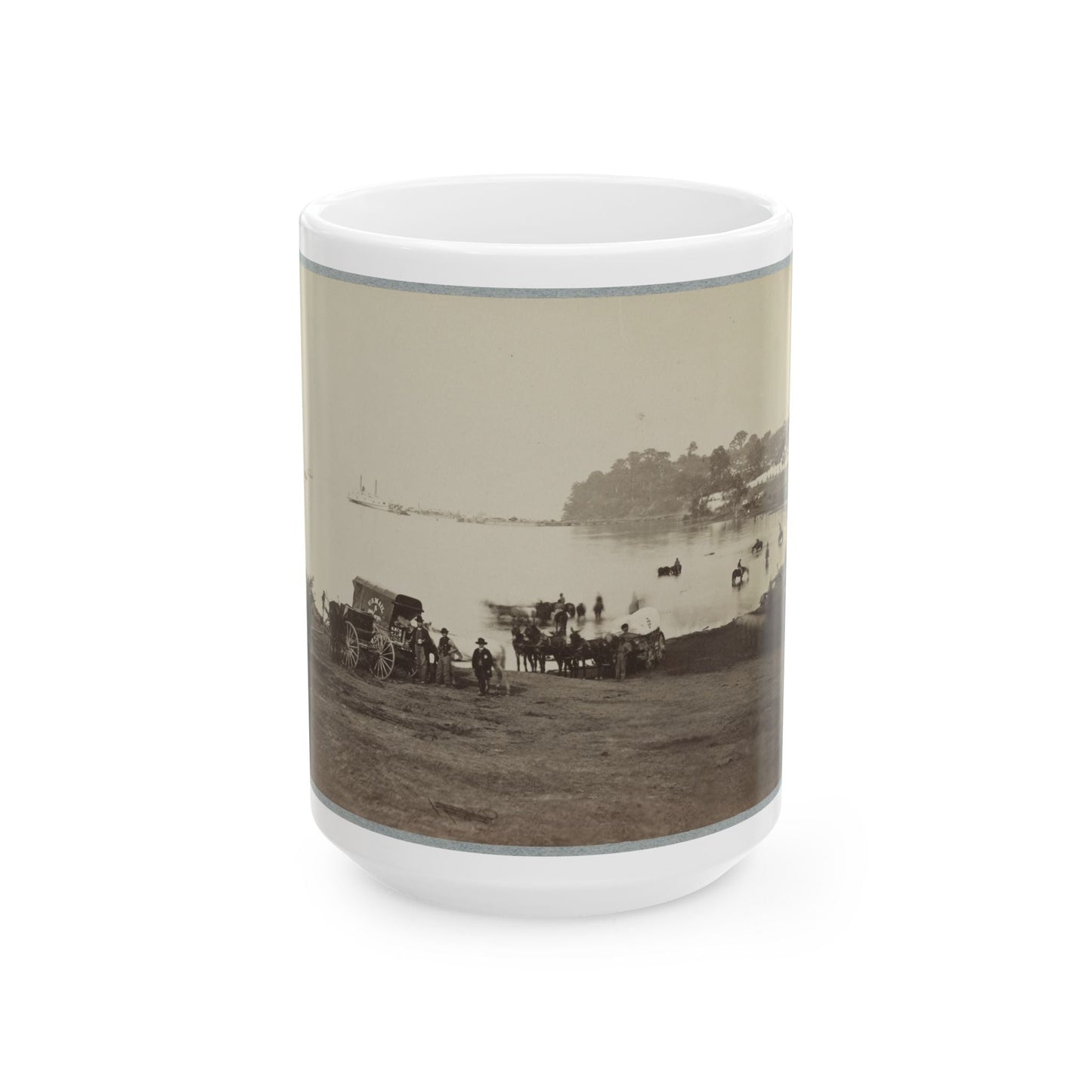 Belle Plain Landing, Va. 003 (U.S. Civil War) White Coffee Mug