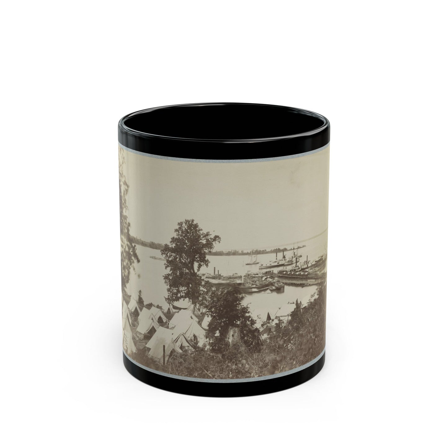 Belle Plain Landing, Va. 005 (U.S. Civil War) Black Coffee Mug-11oz-The Sticker Space