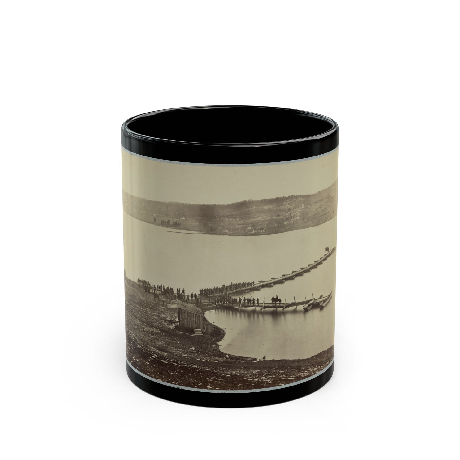 Belle Plain Landing, Va. (1) (U.S. Civil War) Black Coffee Mug-11oz-The Sticker Space