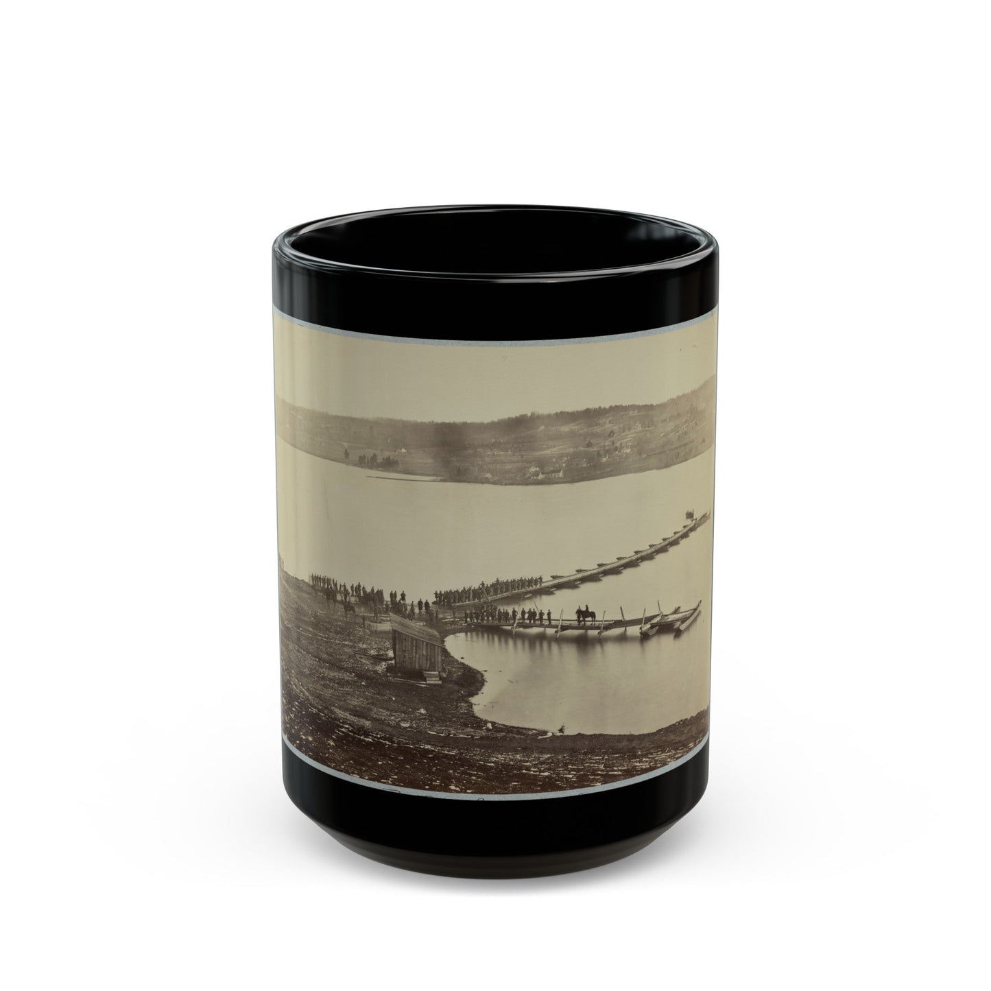 Belle Plain Landing, Va. (1) (U.S. Civil War) Black Coffee Mug-15oz-The Sticker Space