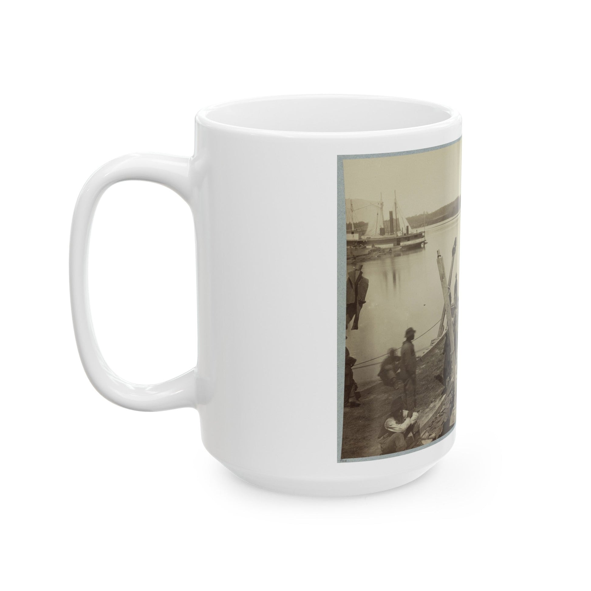 Belle Plain Landing , Va. (1) (U.S. Civil War) White Coffee Mug-The Sticker Space