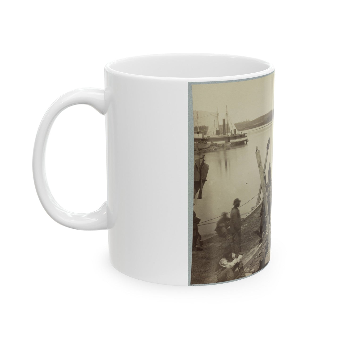 Belle Plain Landing , Va. (1) (U.S. Civil War) White Coffee Mug-The Sticker Space