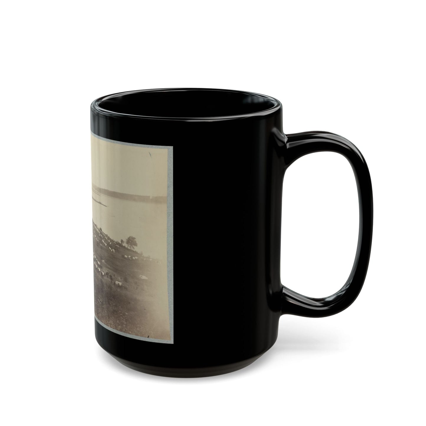 Belle Plain Landing, Va. Camp Of 15th New York Engineers (U.S. Civil War) Black Coffee Mug-The Sticker Space