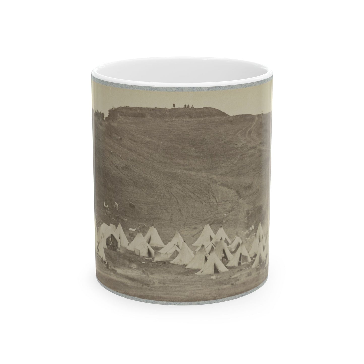 Belle Plain Landing, Va., Confederate Entrenchments On Hill (U.S. Civil War) White Coffee Mug