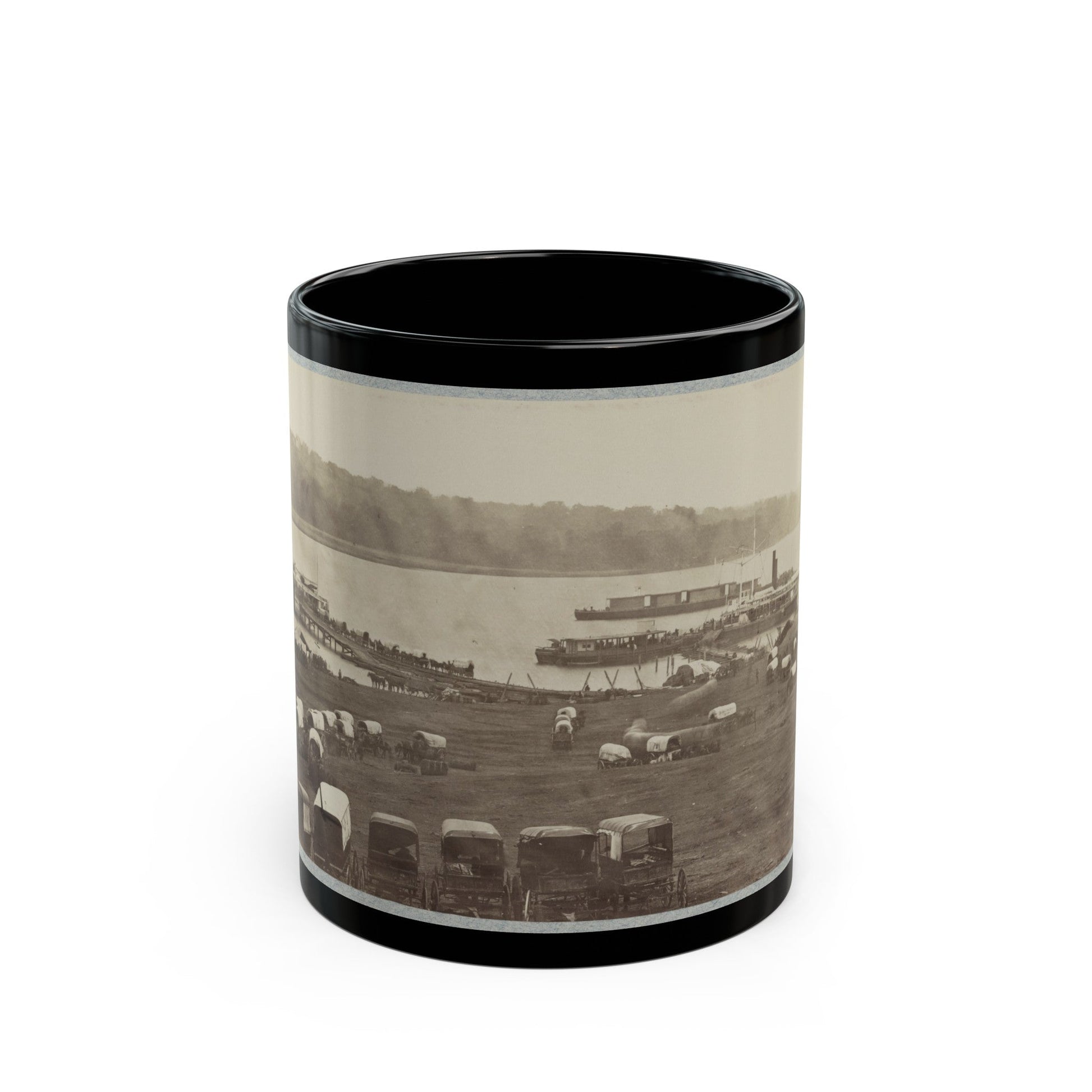 Belle Plain Landing, Va. (U.S. Civil War) Black Coffee Mug-11oz-The Sticker Space