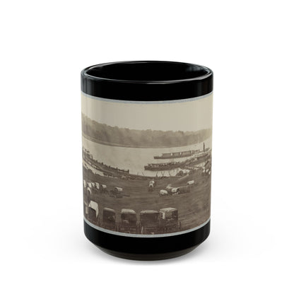 Belle Plain Landing, Va. (U.S. Civil War) Black Coffee Mug-15oz-The Sticker Space