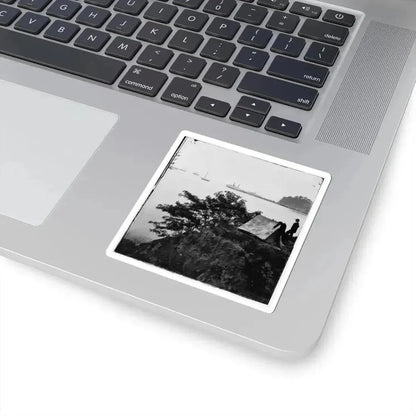 Belle Plain Landing, Virginia. Distance View of Belle Plain Landing on the James River (U.S. Civil War) STICKER Vinyl Kiss-Cut Decal - The Sticker Space