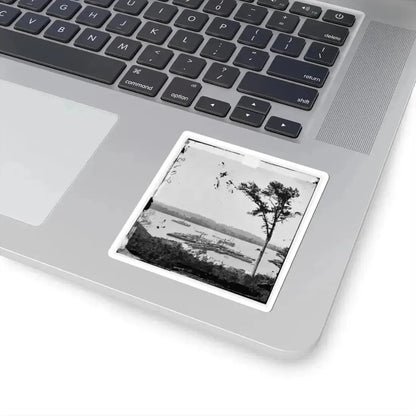 Belle Plain Landing, Virginia. View of Camp and Transports. (Lower Landing). Photo Taken Near Bull Bluff (U.S. Civil War) STICKER Vinyl Kiss-Cut Decal - The Sticker Space