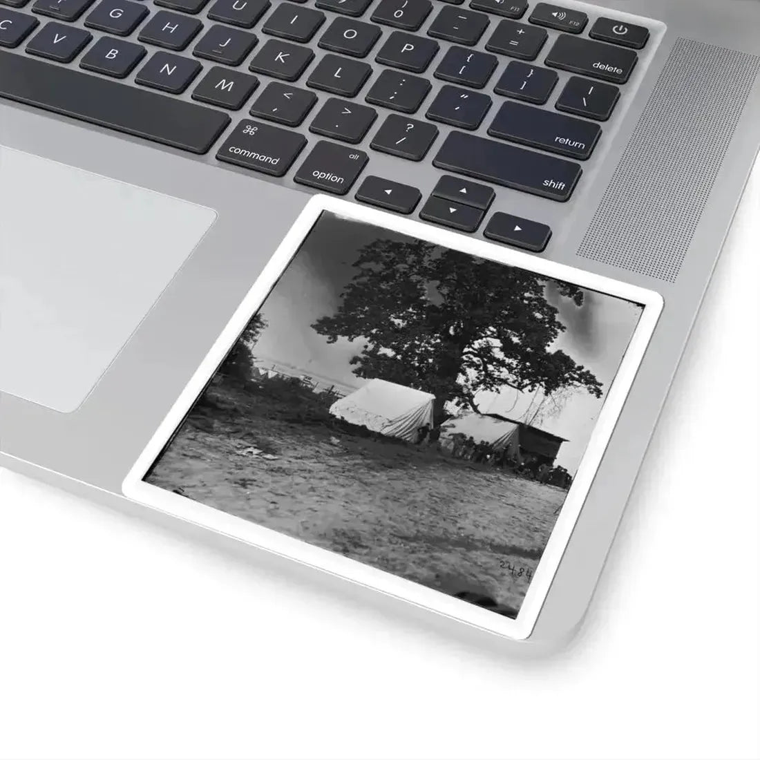 Belle Plain Landing, Virginia. View of the Tents of the Sanitary Commission (U.S. Civil War) STICKER Vinyl Kiss-Cut Decal - The Sticker Space