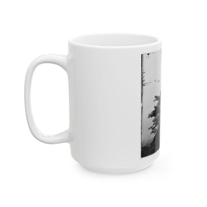 Belle Plain Landing, Virginia. Distance View Of Belle Plain Landing On The James River (U.S. Civil War) White Coffee Mug