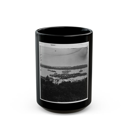 Belle Plain Landing, Virginia. View Of Camp And Transports. (Lower Landing). Photo Taken Near Bull Bluff -2 (U.S. Civil War) Black Coffee Mug-15oz-The Sticker Space