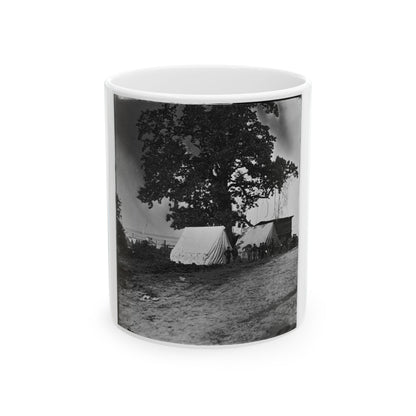 Belle Plain Landing, Virginia. View Of The Tents Of The Sanitary Commission (U.S. Civil War) White Coffee Mug