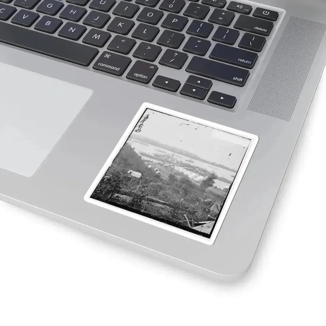 Belle Plain, Va.  Army Wagons and Transports at the Lower Landing (U.S. Civil War) STICKER Vinyl Kiss-Cut Decal - The Sticker Space