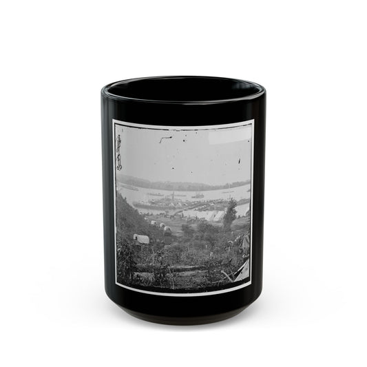 Belle Plain, Va.  Army Wagons And Transports At The Lower Landing (U.S. Civil War) Black Coffee Mug