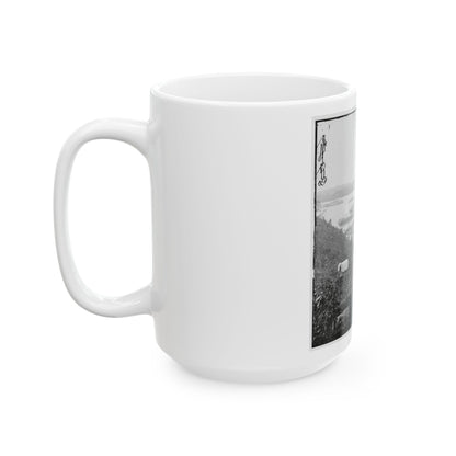 Belle Plain, Va.  Army Wagons And Transports At The Lower Landing (U.S. Civil War) White Coffee Mug