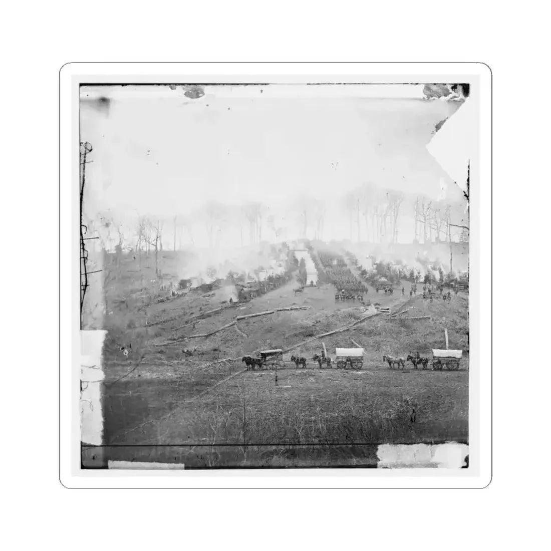 Belle Plain, Virginia. Camp of 150Th Pennsylvania Infantry (U.S. Civil War) STICKER Vinyl Kiss-Cut Decal 6 Inch White - The Sticker Space