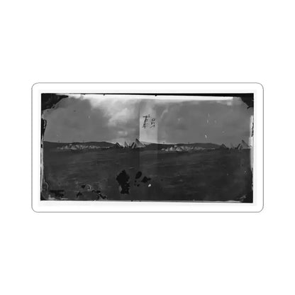 Belle Plain, Virginia. Camp of Negro Laborers in Quartermaster Department (U.S. Civil War) STICKER Vinyl Kiss-Cut Decal 3 Inch White - The Sticker Space