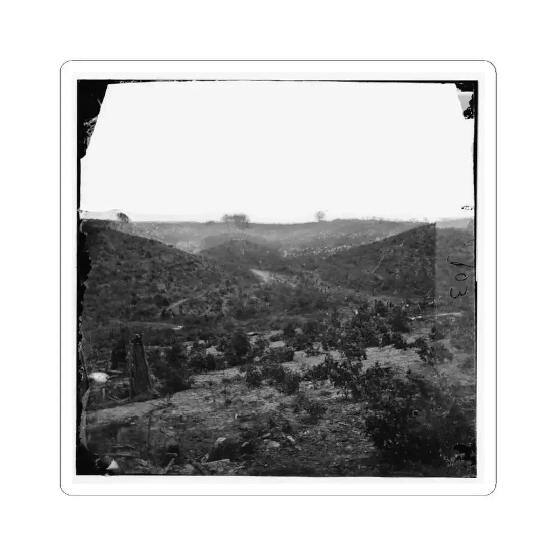 Belle Plain, Virginia. Encampment of 7,000 Confederates in the  Punch Bowl (U.S. Civil War) STICKER Vinyl Kiss-Cut Decal 3 Inch White - The Sticker Space